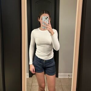 American Eagle Outfitters Women's Dark Blue Jean Shorts